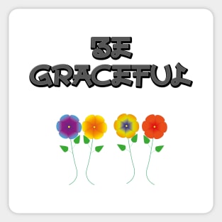 Be Graceful Dancing Flowers Sticker